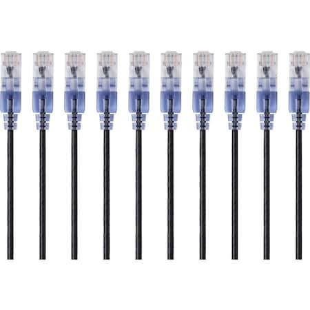 Monoprice Slim Cat6A Cable - 10Pk_ 7Ft Black 15161